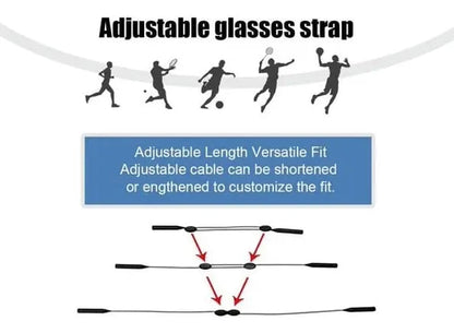 Adjustable Silicone Eyeglass Strap Non Slip Lightweight