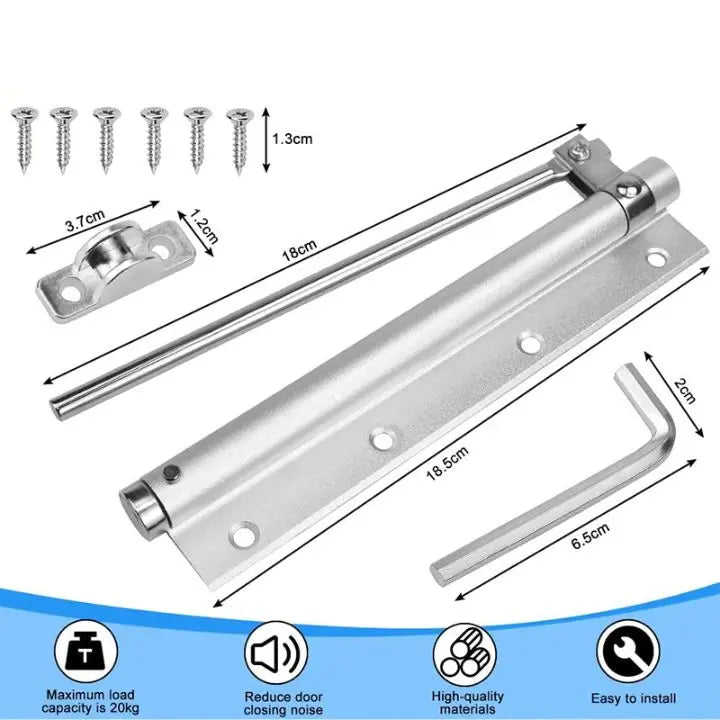 Adjustable Stainless Steel Automatic Door Closer for Quiet Closing