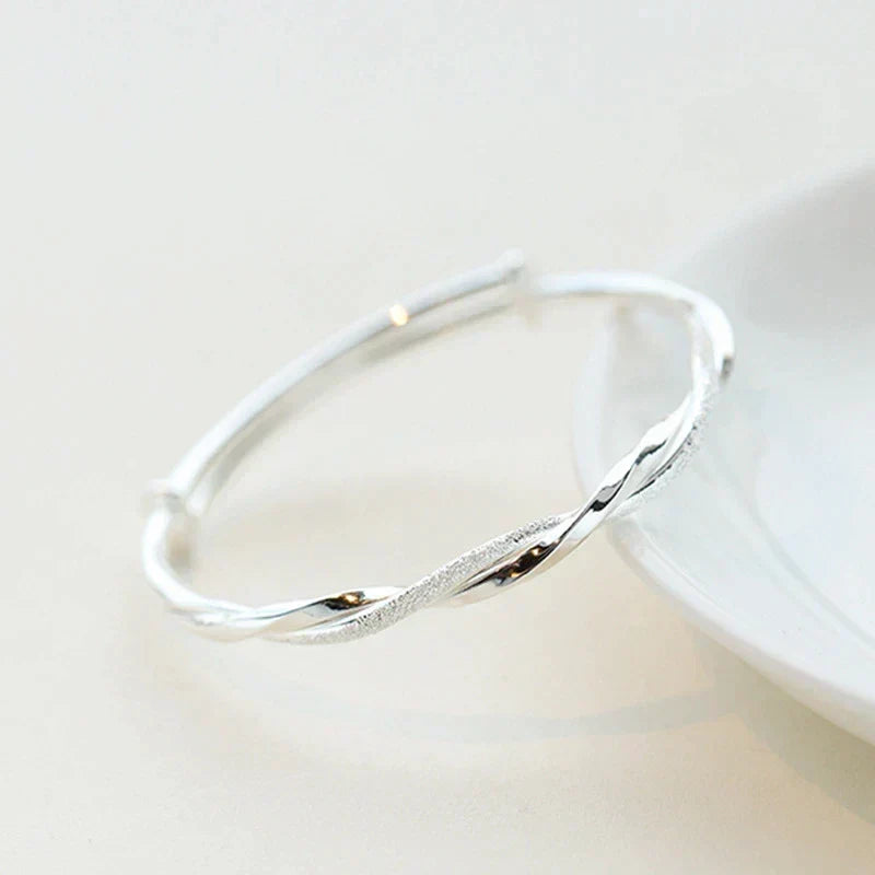 Adjustable Twisted Sterling Silver Bracelet