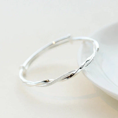 Adjustable Twisted Sterling Silver Bracelet