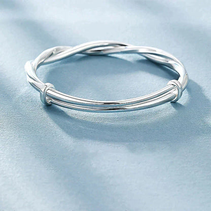 Adjustable Twisted Sterling Silver Bracelet