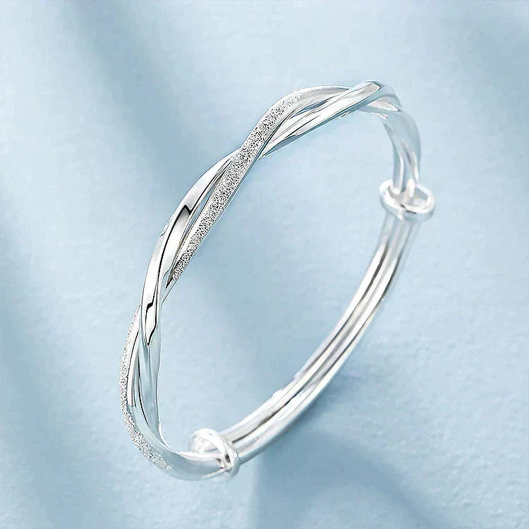 Adjustable Twisted Sterling Silver Bracelet