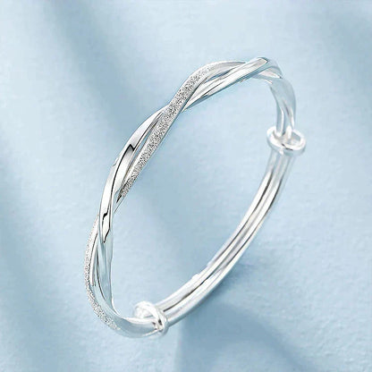 Adjustable Twisted Sterling Silver Bracelet