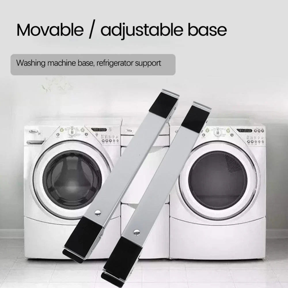 Adjustable Washing Machine Stand with Wheels 45 to 65 cm