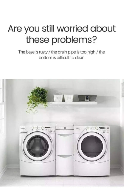 Adjustable Washing Machine Stand with Wheels 45 to 65 cm