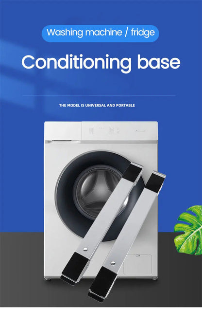 Adjustable Washing Machine Stand with Wheels 45 to 65 cm