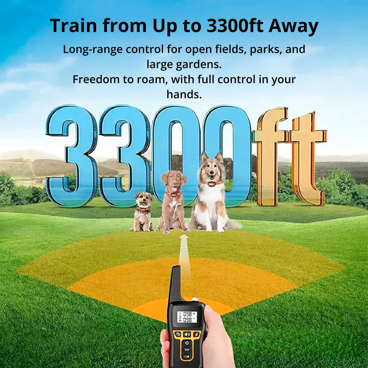 Adjustable Waterproof Dog Training Collar with Remote Control