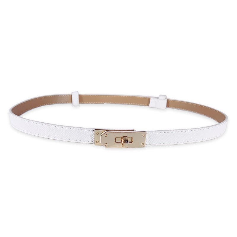 Adjustable Women's Leather Belt Slim Waist Strap