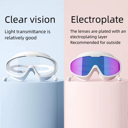 Adult Anti Fog Swimming Goggles with UV Protection and Leak Resistant Silicone Seal