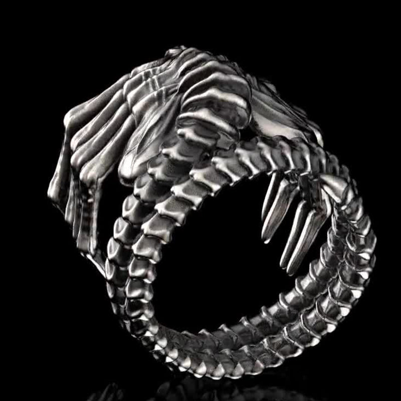 Alien Facehugger Adjustable Alloy Ring