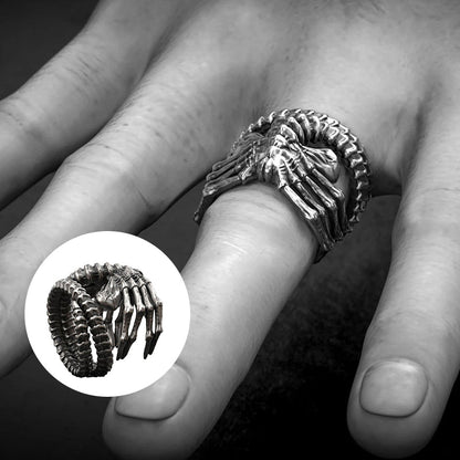 Alien Facehugger Adjustable Alloy Ring