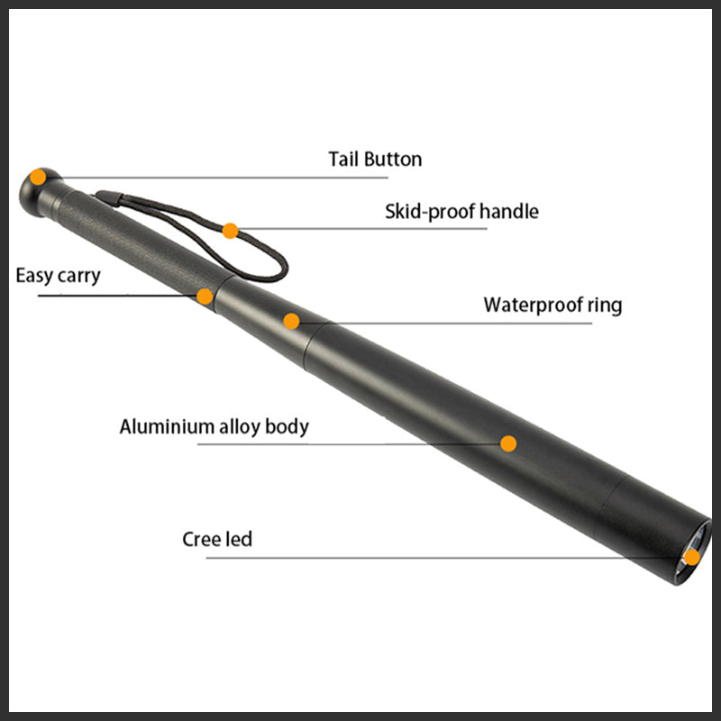 Aluminum Alloy LED Utility Flashlight with Three Lighting Modes