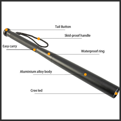 Aluminum Alloy LED Utility Flashlight with Three Lighting Modes