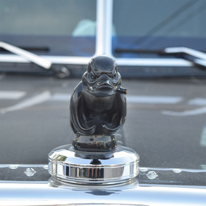 Angry Rubber Duck Car Hood Ornament