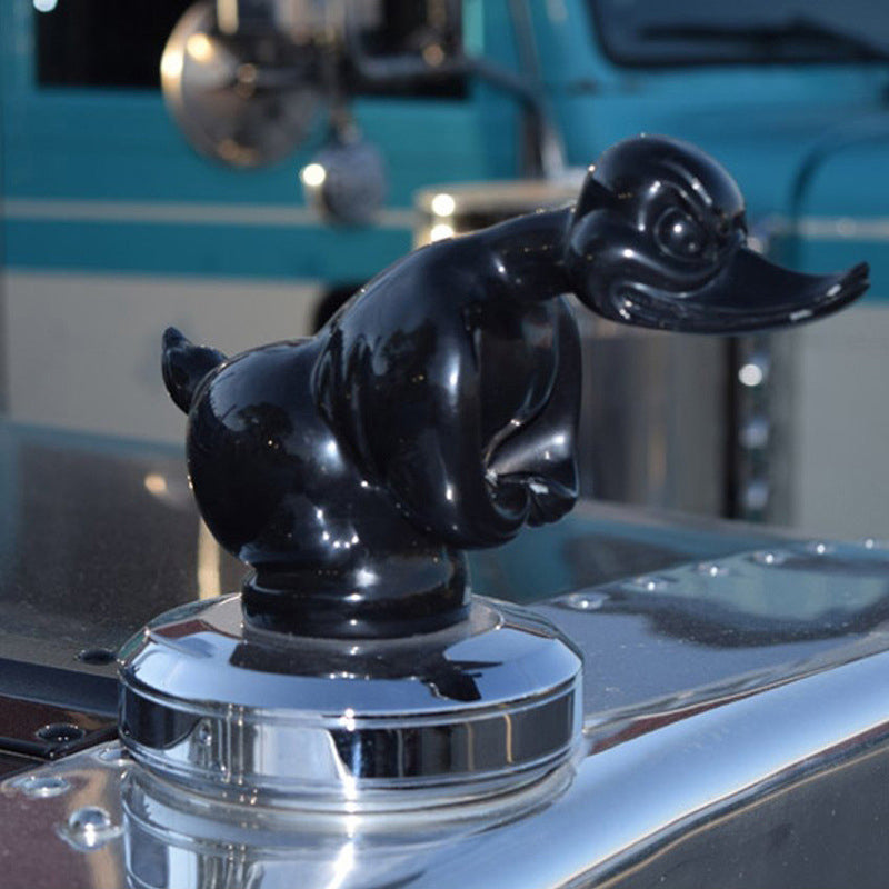 Angry Rubber Duck Car Hood Ornament