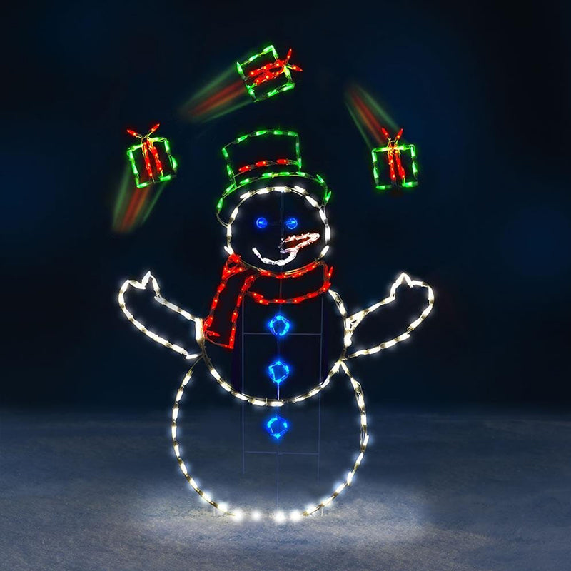 Animated LED Snowman Penguin Christmas Outdoor Light Decor