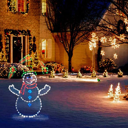 Animated LED Snowman Penguin Christmas Outdoor Light Decor
