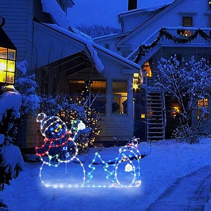 Animated LED Snowman Penguin Christmas Outdoor Light Decor