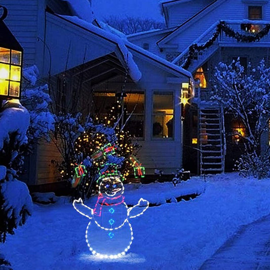 Animated LED Snowman Penguin Christmas Outdoor Light Decor