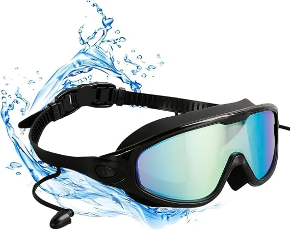 Anti Fog Wide View Swimming Goggles with Silicone Seal