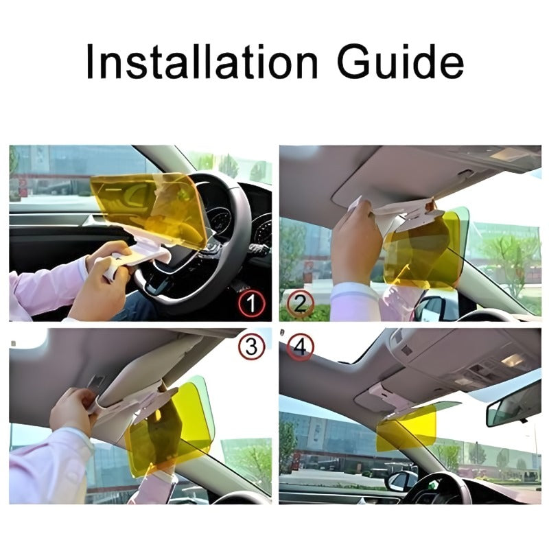 Anti Glare Driving Visor Extension for Day and Night Visibility