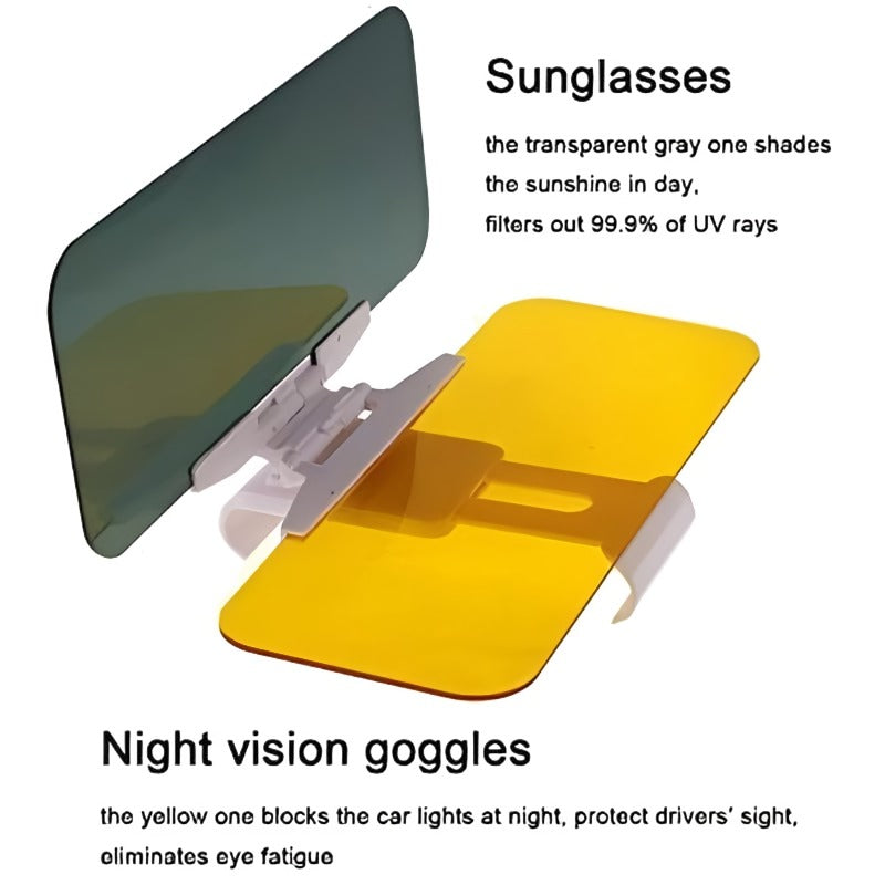 Anti Glare Driving Visor Extension for Day and Night Visibility