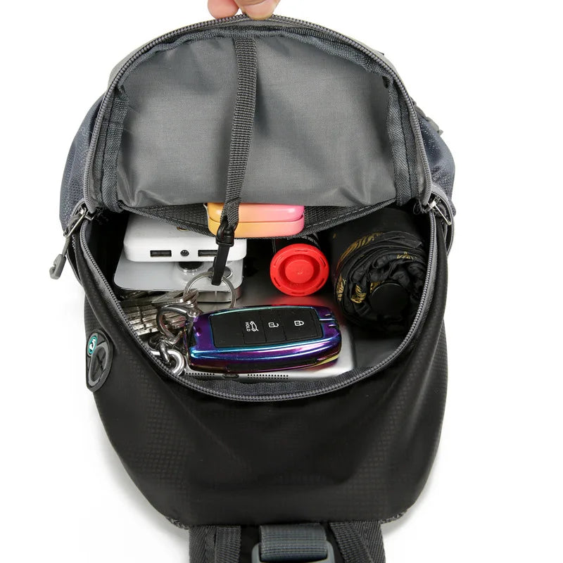 Anti Theft Waterproof Crossbody Shoulder Backpack with Multi Pocket Storage