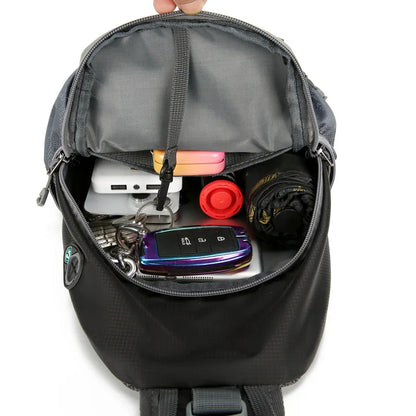 Anti Theft Waterproof Crossbody Shoulder Backpack with Multi Pocket Storage