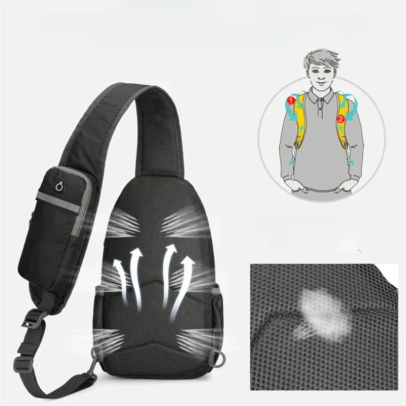 Anti Theft Waterproof Crossbody Shoulder Backpack with Multi Pocket Storage