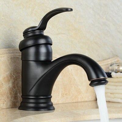 Antique Brass Bathroom Sink Faucet Single Handle Mixer Tap
