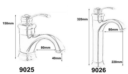 Antique Brass Bathroom Sink Faucet Single Handle Mixer Tap