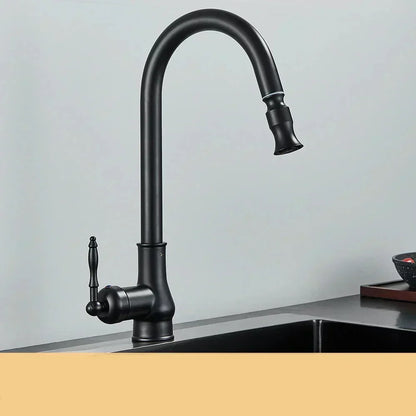 Antique Brass Kitchen Faucet Swivel Spout Mixer Tap