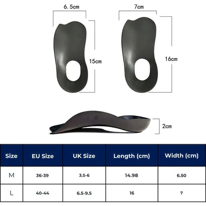 Arch Support Shoe Insoles with Cushioning for Flat Feet and Everyday Comfort