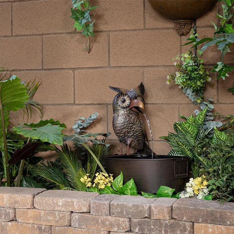 Art Deco Garden Fountain Resin Animal Water Feature