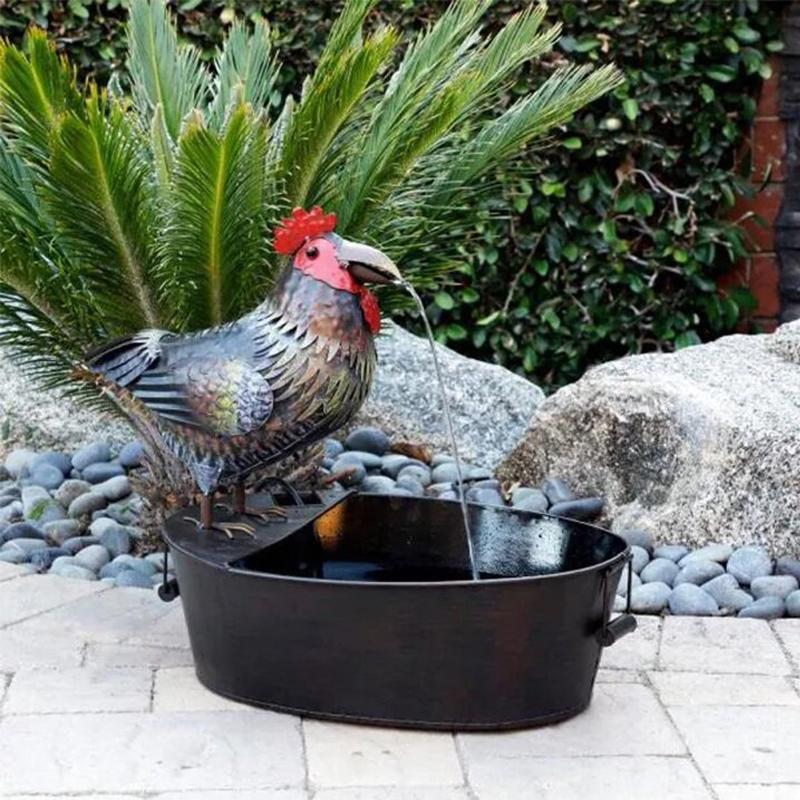 Art Deco Garden Fountain Resin Animal Water Feature