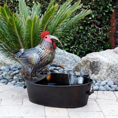 Art Deco Garden Fountain Resin Animal Water Feature