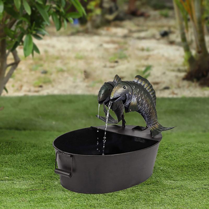 Art Deco Garden Fountain Resin Animal Water Feature