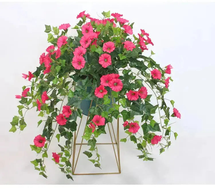 Artificial Morning Glory Hanging Vine UV Resistant