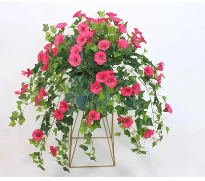 Artificial Morning Glory Hanging Vine UV Resistant