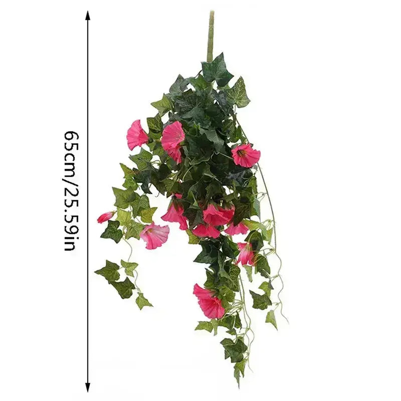 Artificial Morning Glory Hanging Vine UV Resistant