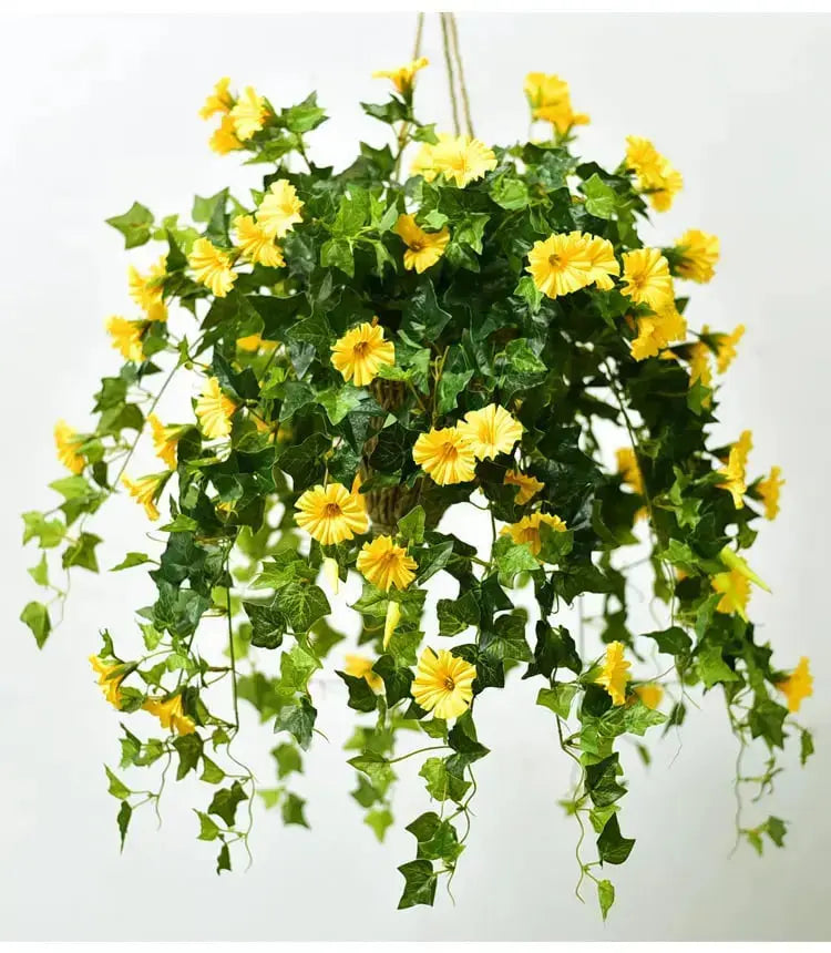 Artificial Morning Glory Hanging Vine UV Resistant