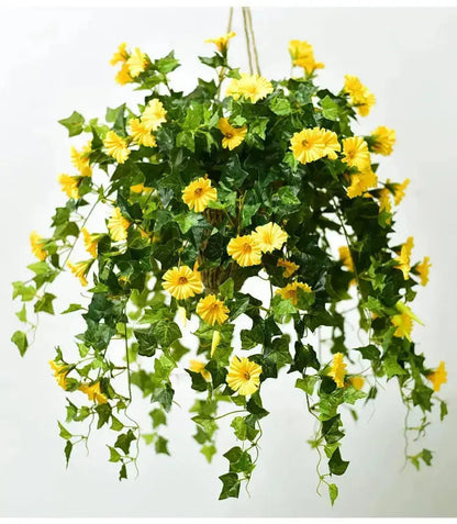 Artificial Morning Glory Hanging Vine UV Resistant
