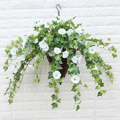 Artificial Morning Glory Hanging Vine UV Resistant