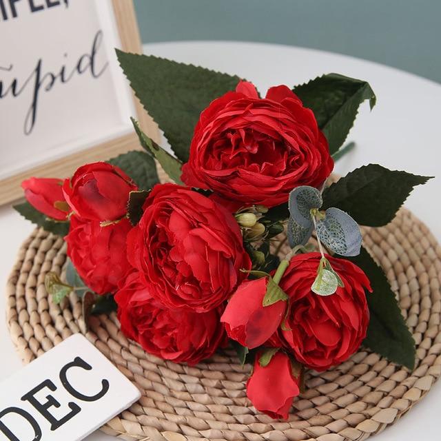 Artificial Peony Flower Arrangement for Home Décor