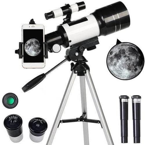 Astronomical Refractor Telescope with 70mm Aperture and Tripod