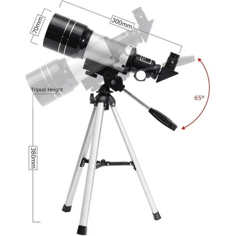 Astronomical Refractor Telescope with 70mm Aperture and Tripod
