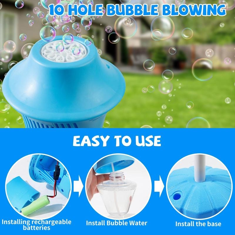 Automatic Bubble Machine Adjustable Height Kids Toy