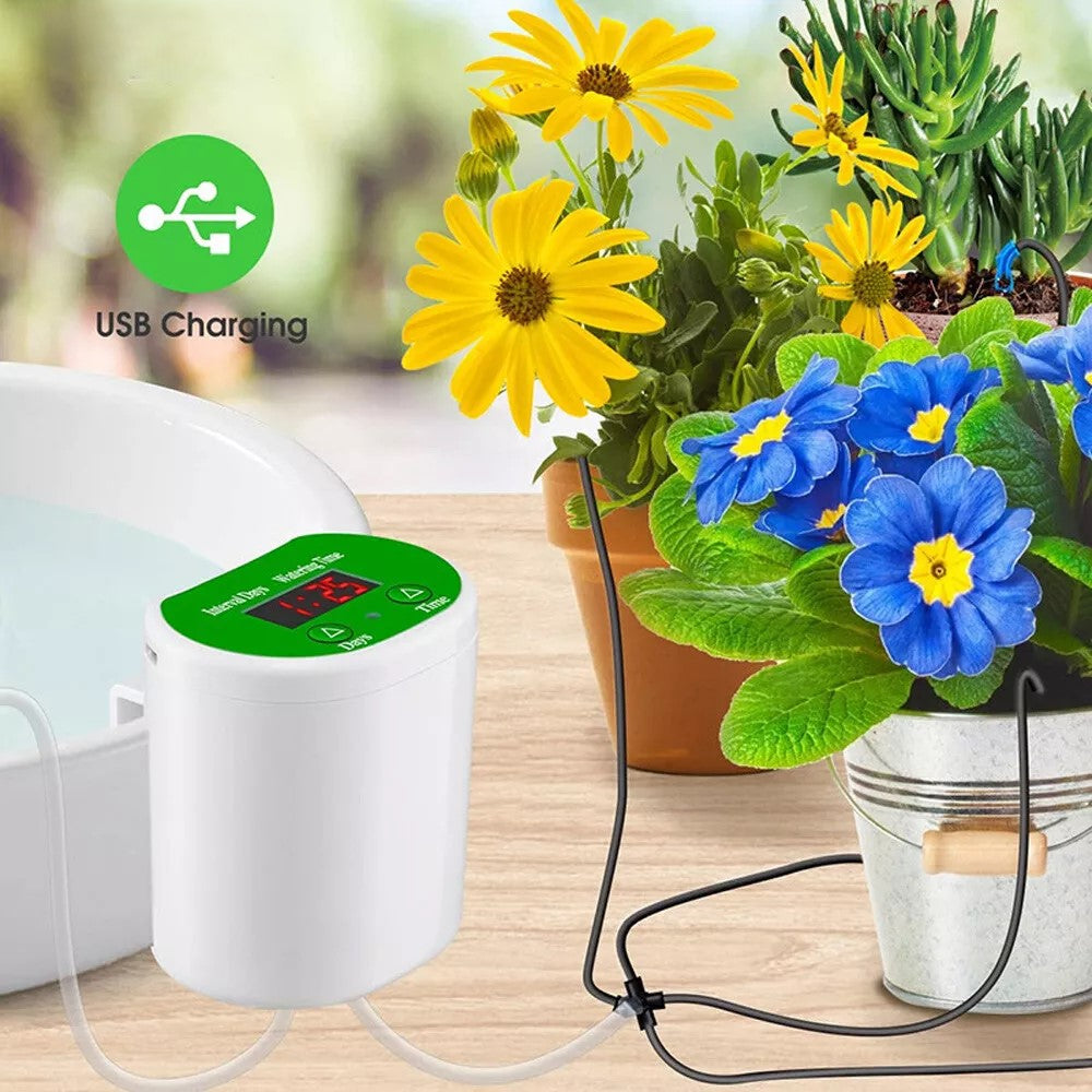 Automatic Indoor Plant Watering System with Smart Timer and Pump