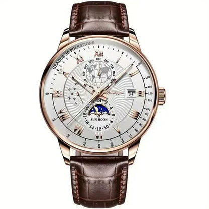 Automatic Mechanical Moonphase Stainless Steel Watch