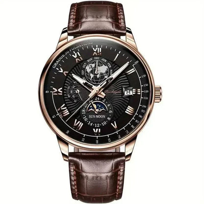 Automatic Mechanical Moonphase Stainless Steel Watch